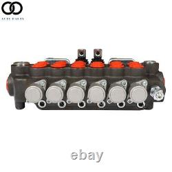 6 Spool 21 GPM Hydraulic Backhoe Directional Control Valve With 2 Joysticks