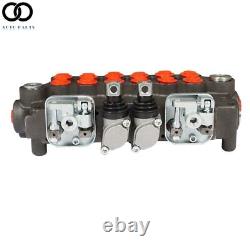 6 Spool 21 GPM Hydraulic Backhoe Directional Control Valve With 2 Joysticks