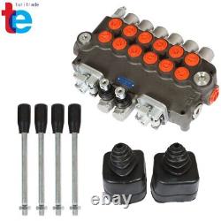 6 Spool, 21 GPM Hydraulic Backhoe Directional Control Valve with 2 Joysticks US