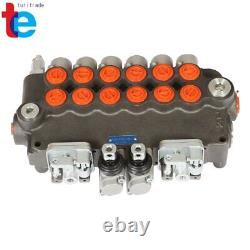 6 Spool, 21 GPM Hydraulic Backhoe Directional Control Valve with 2 Joysticks US