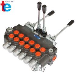 6 Spool, 21 GPM Hydraulic Backhoe Directional Control Valve with 2 Joysticks US