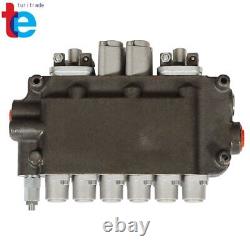 6 Spool, 21 GPM Hydraulic Backhoe Directional Control Valve with 2 Joysticks US