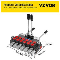 6 Spool 4500PSI Hydraulic Backhoe Directional Control Valve 11 GPM With2 Joysticks