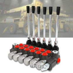 6 Spool Adjustable Hydraulic Directional Control Valve 11 GPM Double Acting New