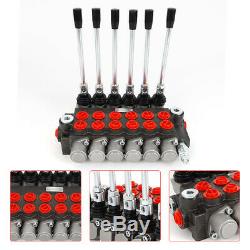6 Spool Adjustable Hydraulic Directional Control Valve 11 GPM Double Acting New