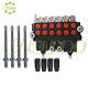 6 Spool Hydraulic Backhoe Directional Control Valve 11 GPM With 2 Joysticks