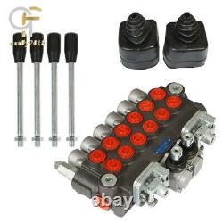 6 Spool Hydraulic Backhoe Directional Control Valve 11 GPM With 2 Joysticks