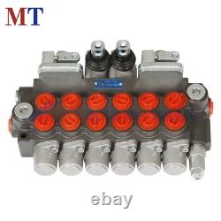 6 Spool Hydraulic Backhoe Directional Control Valve With 2 Joysticks 11GPM