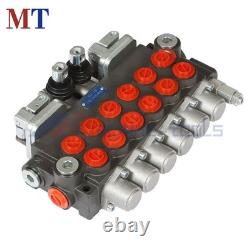 6 Spool Hydraulic Backhoe Directional Control Valve With 2 Joysticks 11GPM