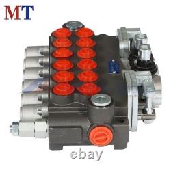 6 Spool Hydraulic Backhoe Directional Control Valve With 2 Joysticks 11GPM