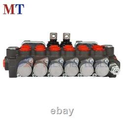 6 Spool Hydraulic Backhoe Directional Control Valve With 2 Joysticks 11GPM
