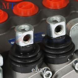 6 Spool Hydraulic Backhoe Directional Control Valve With 2 Joysticks 11GPM