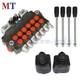 6 Spool Hydraulic Backhoe Directional Control Valve With 2 Joysticks 21 GPM