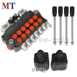 6 Spool Hydraulic Backhoe Directional Control Valve With 2 Joysticks 21 GPM
