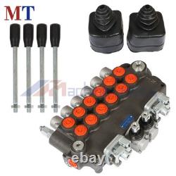 6 Spool Hydraulic Backhoe Directional Control Valve With 2 Joysticks 21 GPM