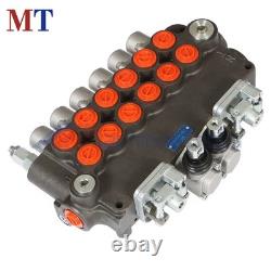 6 Spool Hydraulic Backhoe Directional Control Valve With 2 Joysticks 21 GPM
