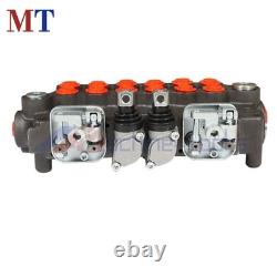 6 Spool Hydraulic Backhoe Directional Control Valve With 2 Joysticks 21 GPM