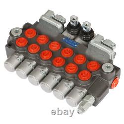 6 Spool Hydraulic Backhoe Directional Control Valve with 2 Joysticks, 11 GPM