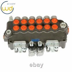 6 Spool Hydraulic Backhoe Directional Control Valve with 2 Joysticks, 21 GPM