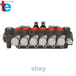 6 Spool Hydraulic Backhoe Directional Control Valve with 2 Joysticks, 21 GPM New