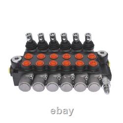 6 Spool Hydraulic Control Valve 13GPM 3600 PSI SAE Ports