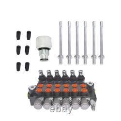 6 Spool Hydraulic Control Valve Double Acting 13 GPM 3600 PSI +Conversion Plug