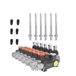 6 Spool Hydraulic Control Valve Double Acting 13 GPM 3600 PSI +Conversion Plug