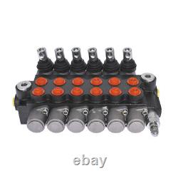 6 Spool Hydraulic Control Valve Double Acting 13 GPM 3600 PSI +Conversion Plug