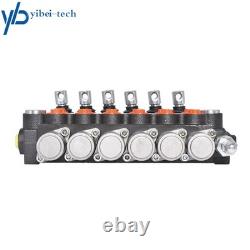 6 Spool Hydraulic Control Valve Double Acting 13 GPM 3600 PSI +Conversion Plug