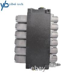 6 Spool Hydraulic Control Valve Double Acting 13 GPM 3600 PSI +Conversion Plug