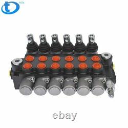 6 Spool Hydraulic Control Valve Double Acting 13 GPM 3600 PSI SAE Ports