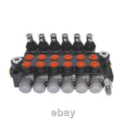 6 Spool Hydraulic Control Valve Double Acting 13 GPM 3600 PSI SAE Ports