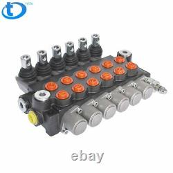 6 Spool Hydraulic Control Valve Double Acting 13 GPM 3600 PSI SAE Ports