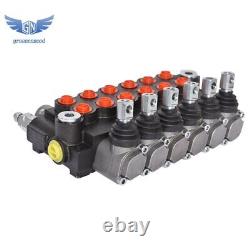 6 Spool Hydraulic Directional Control Valve 11GPM Adjustable 3600PSI