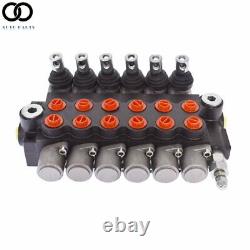 6 Spool Hydraulic Directional Control Valve 11GPM Adjustable Relief Valve