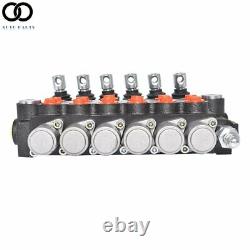 6 Spool Hydraulic Directional Control Valve 11GPM Adjustable Relief Valve