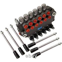 6 Spool Hydraulic Directional Control Valve 21 gpm 3625psi 2 Joysticks 80l/min