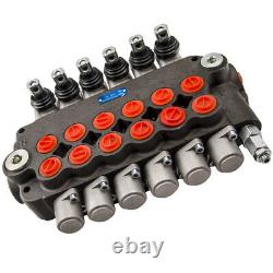 6 Spool Hydraulic Directional Control Valve 21 gpm 3625psi 2 Joysticks 80l/min