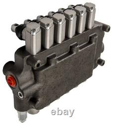 6 Spool Hydraulic Directional Control Valve 21 gpm 3625psi 2 Joysticks 80l/min