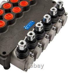 6 Spool Hydraulic Directional Control Valve 21 gpm 3625psi 2 Joysticks 80l/min