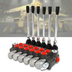 6 Spool Hydraulic Directional Control Valve Adjustable 11gpm For Tractor Loader