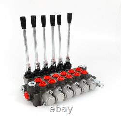 6 Spool Hydraulic Directional Control Valve Adjustable 11gpm For Tractor Loader