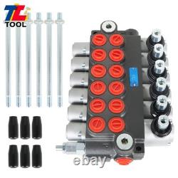 6 Spool Hydraulic Directional Control Valve Adjustable 3600PSI 11GPM