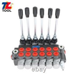 6 Spool Hydraulic Directional Control Valve Adjustable 3600PSI 11GPM