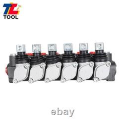 6 Spool Hydraulic Directional Control Valve Adjustable 3600PSI 11GPM