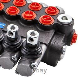 6 Spool Hydraulic Double Acting Control Valve, 11 GPM, SAE Ports
