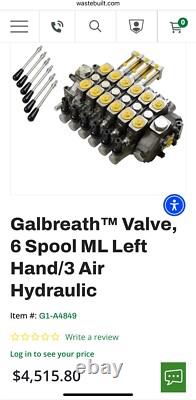 6 Spool Sectional Hydraulic Control Valve