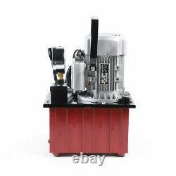 7L Single Acting Electric Driven Hydraulic Pump Red Manual Valve Control 110V