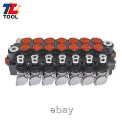 7Spool 11 GPM Hydraulic Monoblock Double Acting Control Valve SAE Port 3625 psi