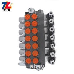 7Spool 11 GPM Hydraulic Monoblock Double Acting Control Valve SAE Port 3625 psi